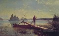 Ein Adirondack See Realismus Marinemaler Winslow Homer